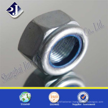 zinc plated DIN985 hex nylon nut